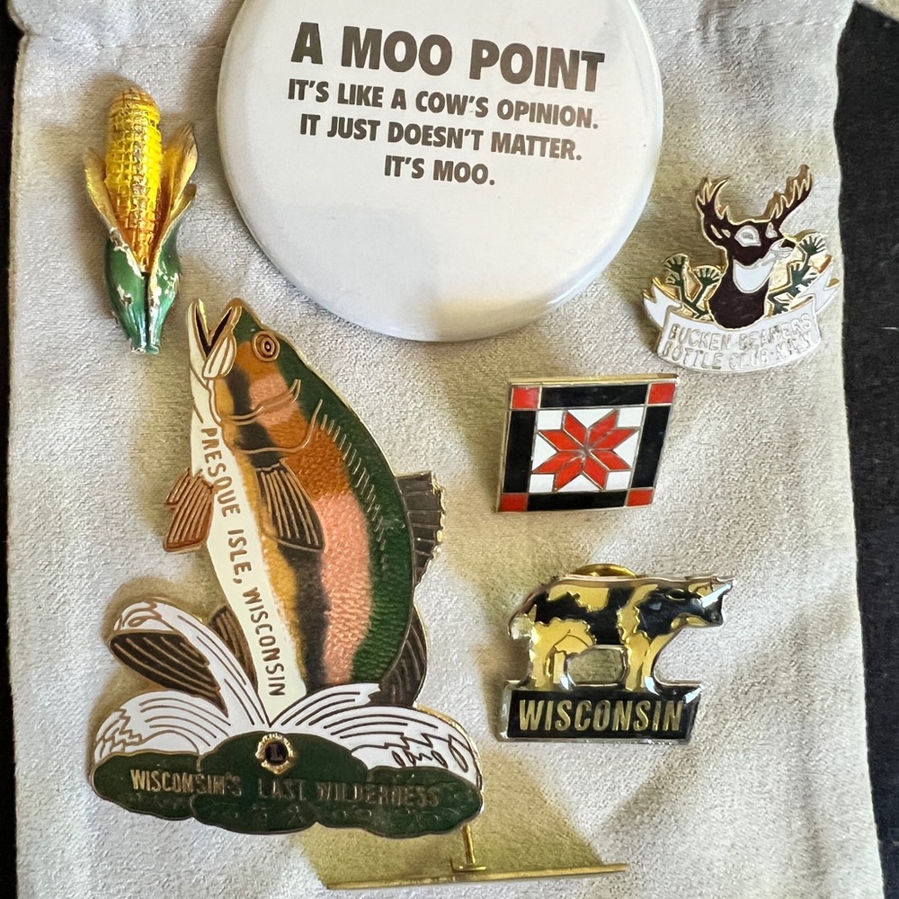 Midwest Themed Pin Set with Colorful Accents